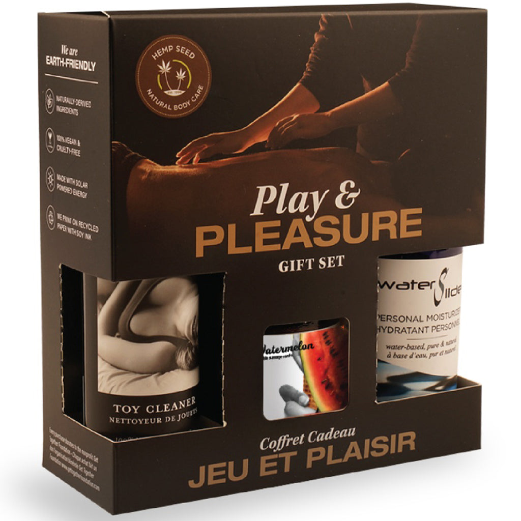 Play & Pleasure Set: Watermelon - Water-Based Lube - The Naughty & Nice District - Adult Sex Toy Store