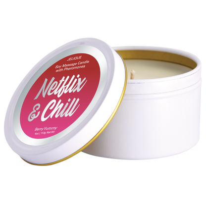 MOOD CANDLES NETFLIX & CHILL - PHEROMONE MASSAGE CANDLE BERRY YUMMY 4OZ | 113G