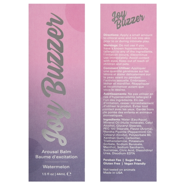 JOY BUZZER Clitoral Arousal Balm - 1.5oz | 44mL - Lubes - The Naughty & Nice District - Adult Sex Toy Store