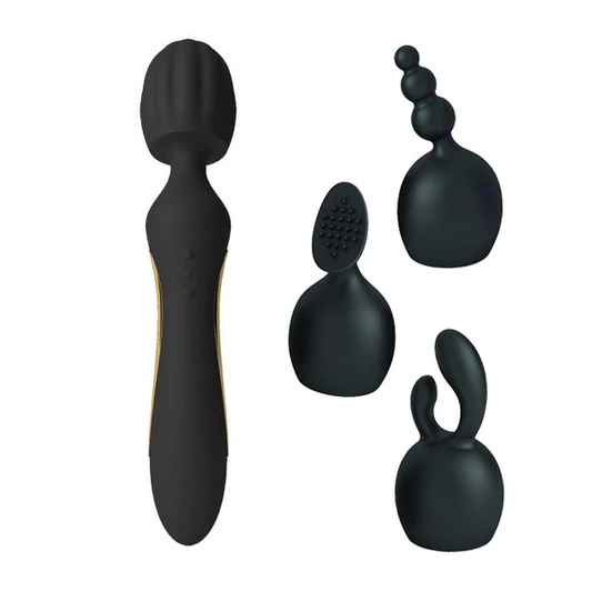 Kama Sutra Vibe Bhangra Wand Massager Black - VIbrators - The Naughty & Nice District - Adult Sex Toy Store