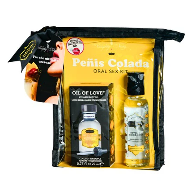 ORAL SEX COCKTAIL KIT - Penis Colada (Coconut Pineapple) 2oz Divine Nectar / .75oz Oil of Love - Lubes - The Naughty & Nice District - Adult Sex Toy Store