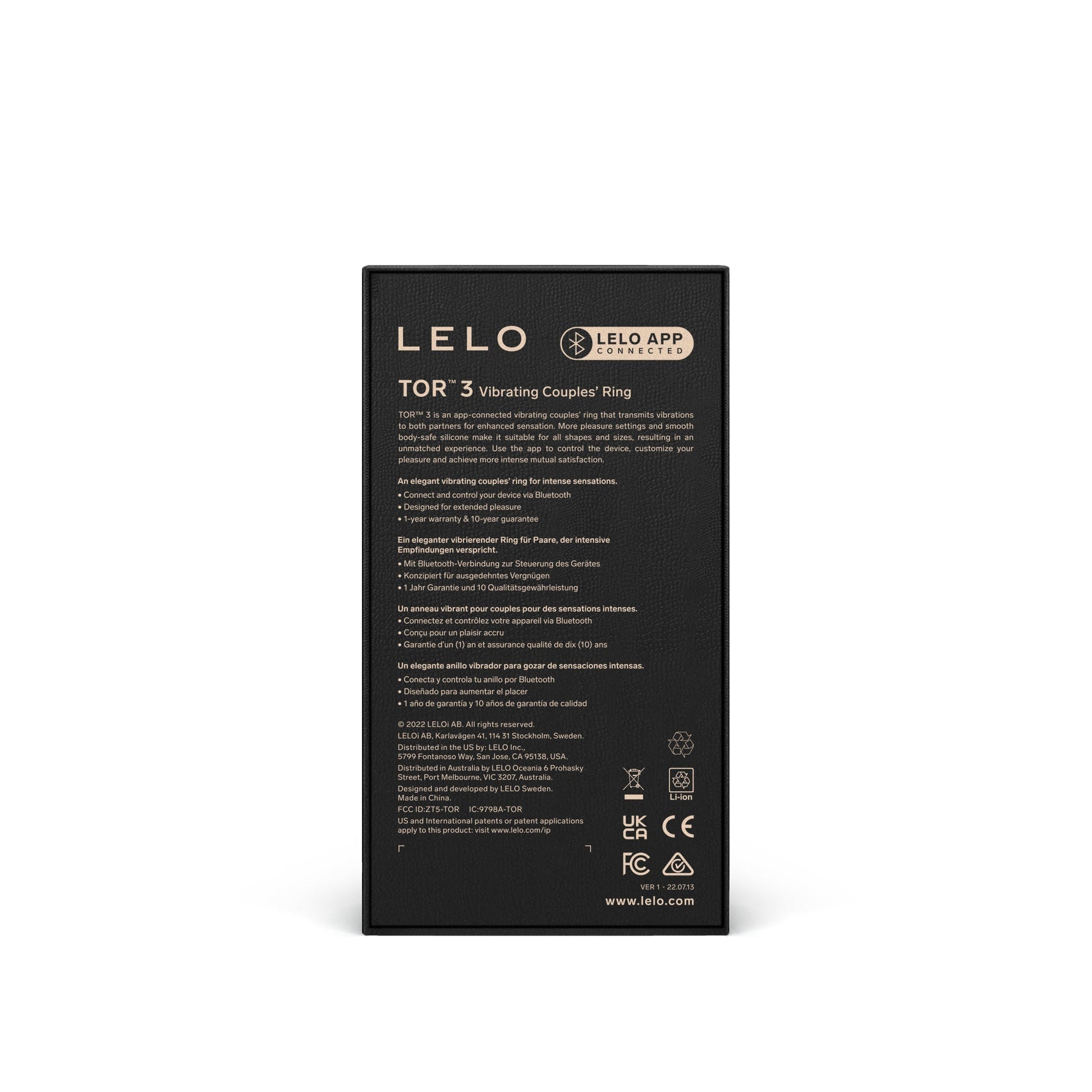 LELO, TOR™ 3 Couples Vibrating Ring - 6 Modes, Waterproof, Rechargeable, Premium Silicone - Vibrating Cock Rings - The Naughty & Nice District - Adult Sex Toy Store