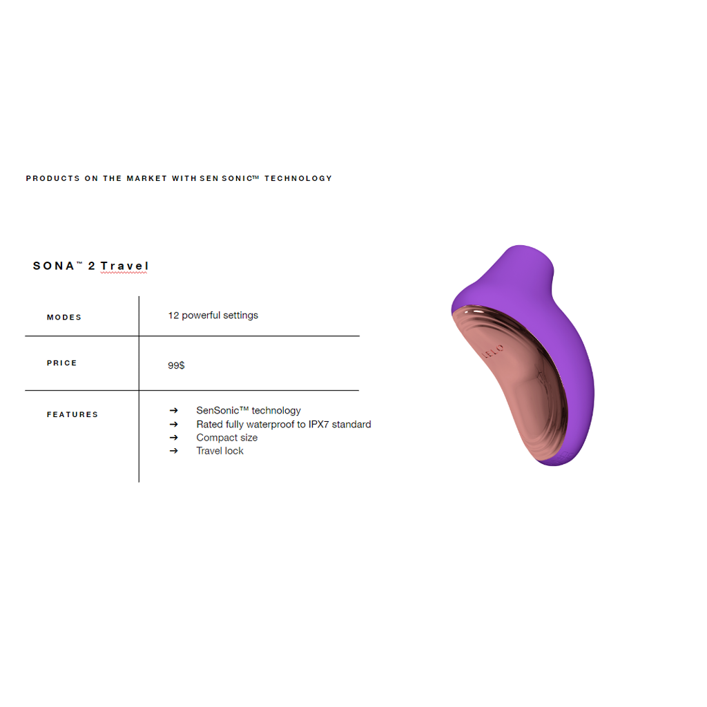 Sona 2 Travel Purple - Clitoral Pulse - The Naughty & Nice District - Adult Sex Toy Store