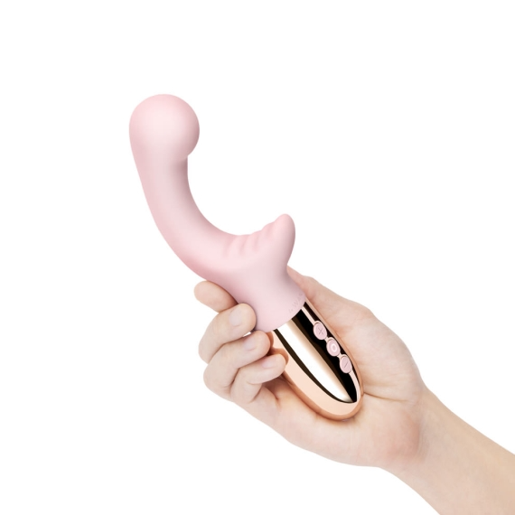 XO - Elegant Rose Gold and Dark Cherry Design - VIbrators - The Naughty & Nice District - Adult Sex Toy Store