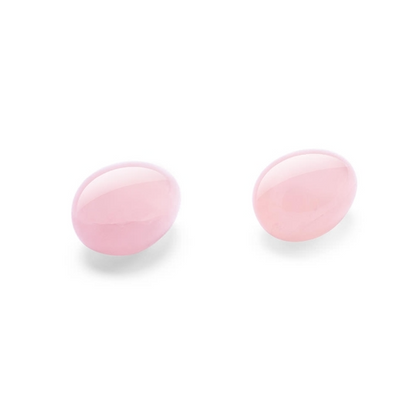 Crystal Yoni Eggs - Rose Quartz and Black Obsidian - Sexual Wellness - The Naughty & Nice District - Adult Sex Toy Store