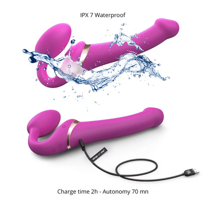 MULTI ORGASM BENDABLE STRAP-ON W/ REMOTE - Strap-Ons & Harnesses - The Naughty & Nice District - Adult Sex Toy Store