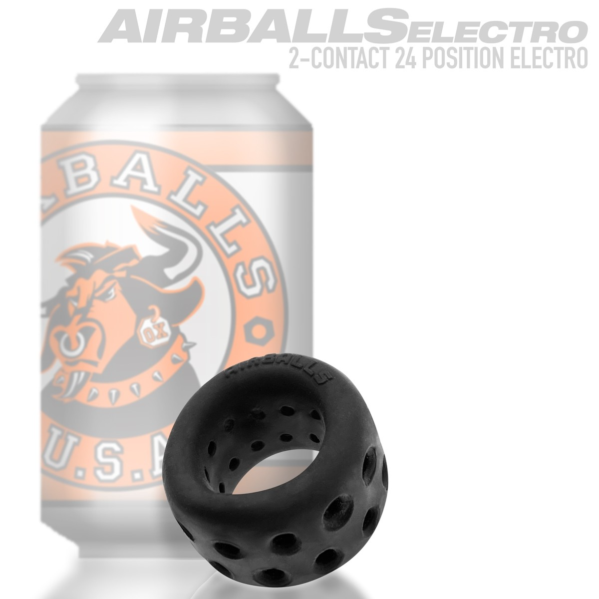 AIRBALLS AIR-LITE Ballstretcher - Best-Selling Design with Soft PLUS+SILICONE™ Blend, Ventilation Holes, Unique Ergo Dip, Stacking Compatible - For Him - The Naughty & Nice District - Adult Sex Toy Store