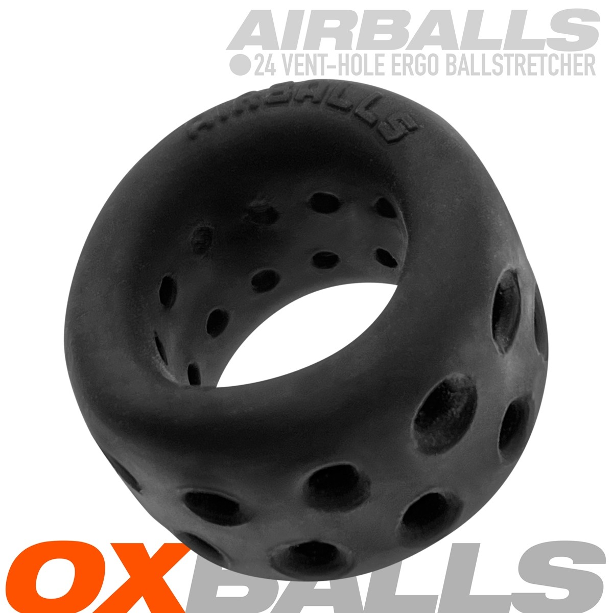 AIRBALLS AIR-LITE Ballstretcher - Best-Selling Design with Soft PLUS+SILICONE™ Blend, Ventilation Holes, Unique Ergo Dip, Stacking Compatible - For Him - The Naughty & Nice District - Adult Sex Toy Store