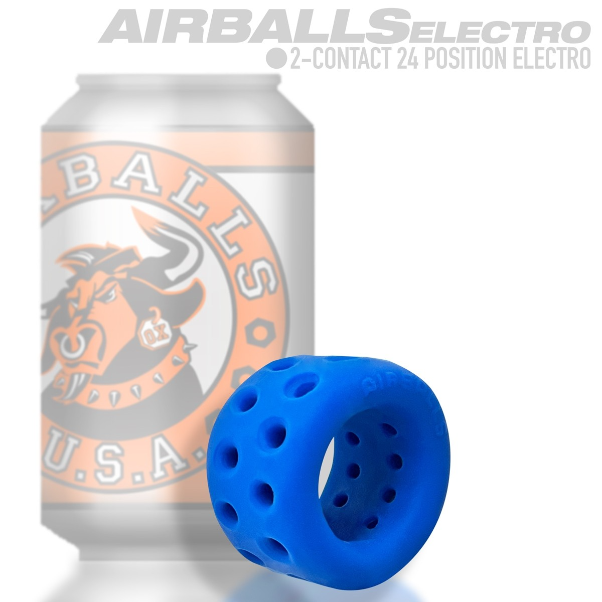 AIRBALLS AIR-LITE Ballstretcher - Best-Selling Design with Soft PLUS+SILICONE™ Blend, Ventilation Holes, Unique Ergo Dip, Stacking Compatible - For Him - The Naughty & Nice District - Adult Sex Toy Store