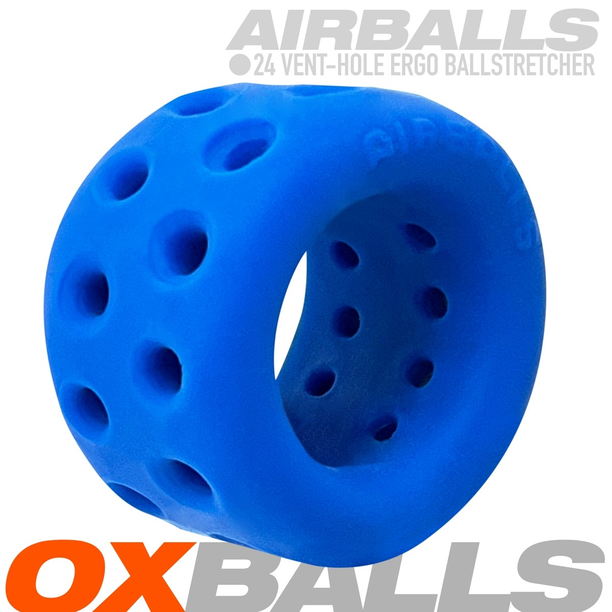 AIRBALLS AIR-LITE Ballstretcher - Best-Selling Design with Soft PLUS+SILICONE™ Blend, Ventilation Holes, Unique Ergo Dip, Stacking Compatible - For Him - The Naughty & Nice District - Adult Sex Toy Store