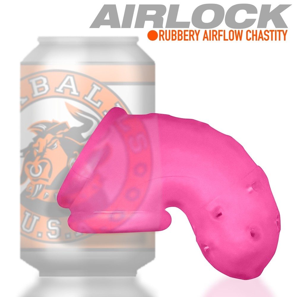 AIRLOCK AIR-LITE Vented Chastity + Sling Cage - Bright Colors, Ventilated Design, Soft Material - For Him - BDSM - The Naughty & Nice District - Adult Sex Toy Store