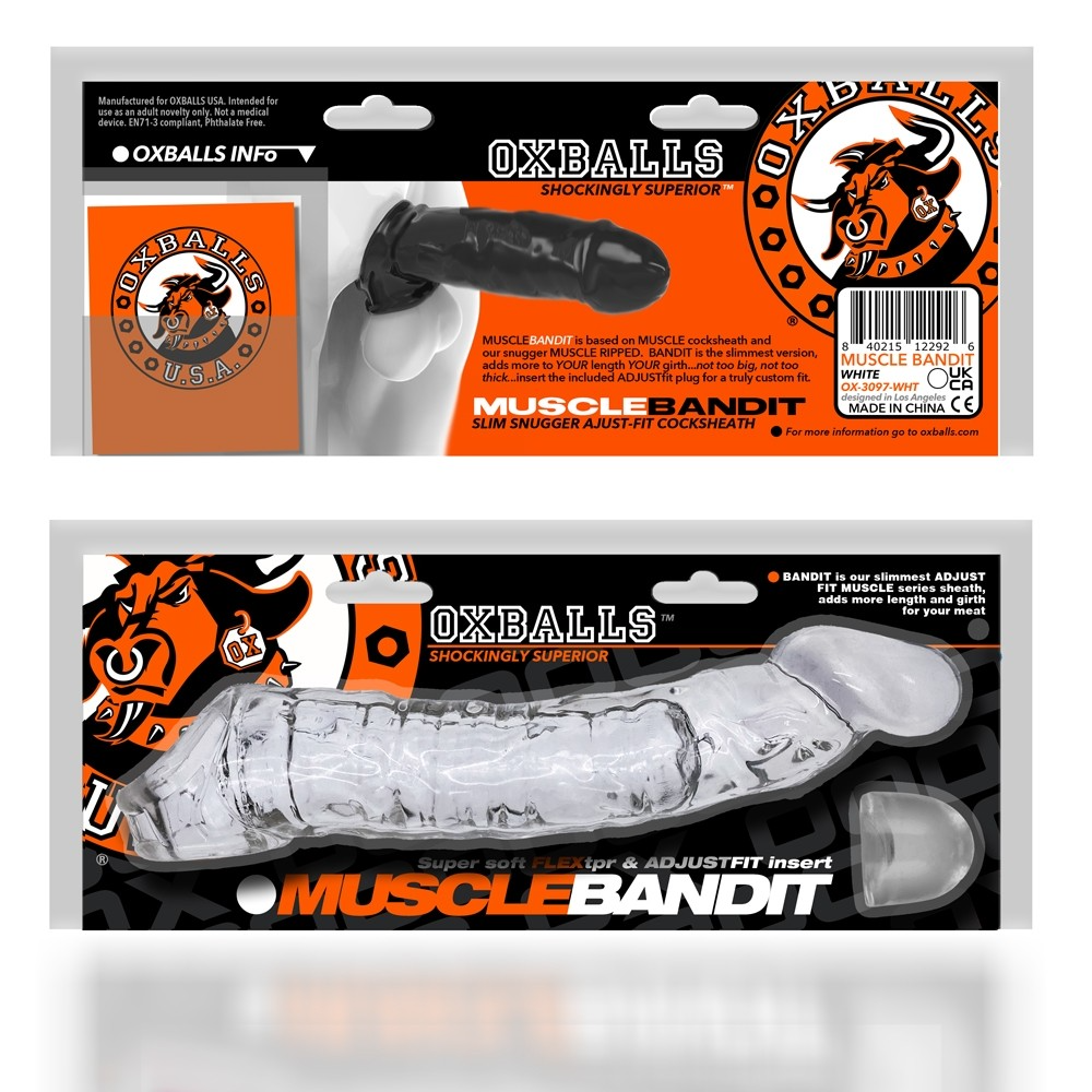 MUSCLE BANDIT, slimmest Muscle cocksheath, CLEAR - For Him - The Naughty & Nice District - Adult Sex Toy Store