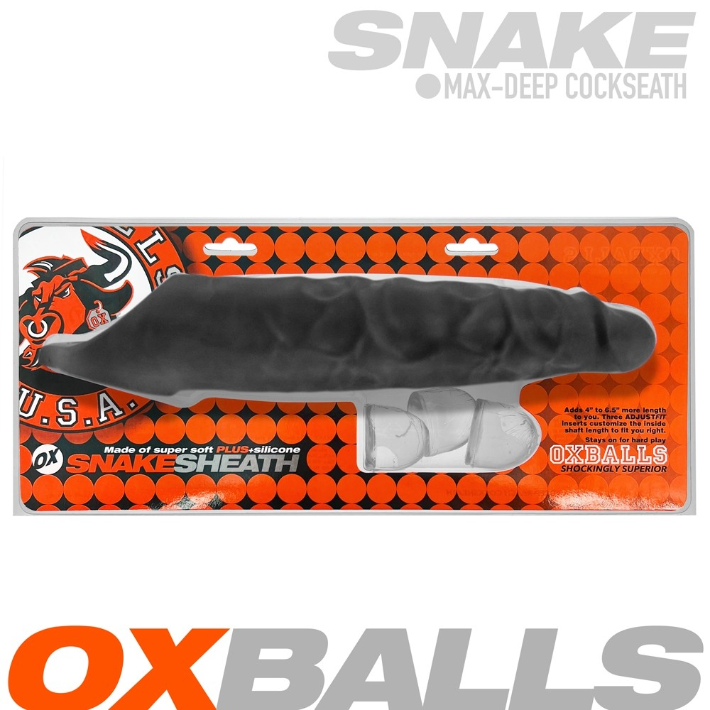 SNAKE, longest cocksheath, BLACK ICE - For Him - The Naughty & Nice District - Adult Sex Toy Store