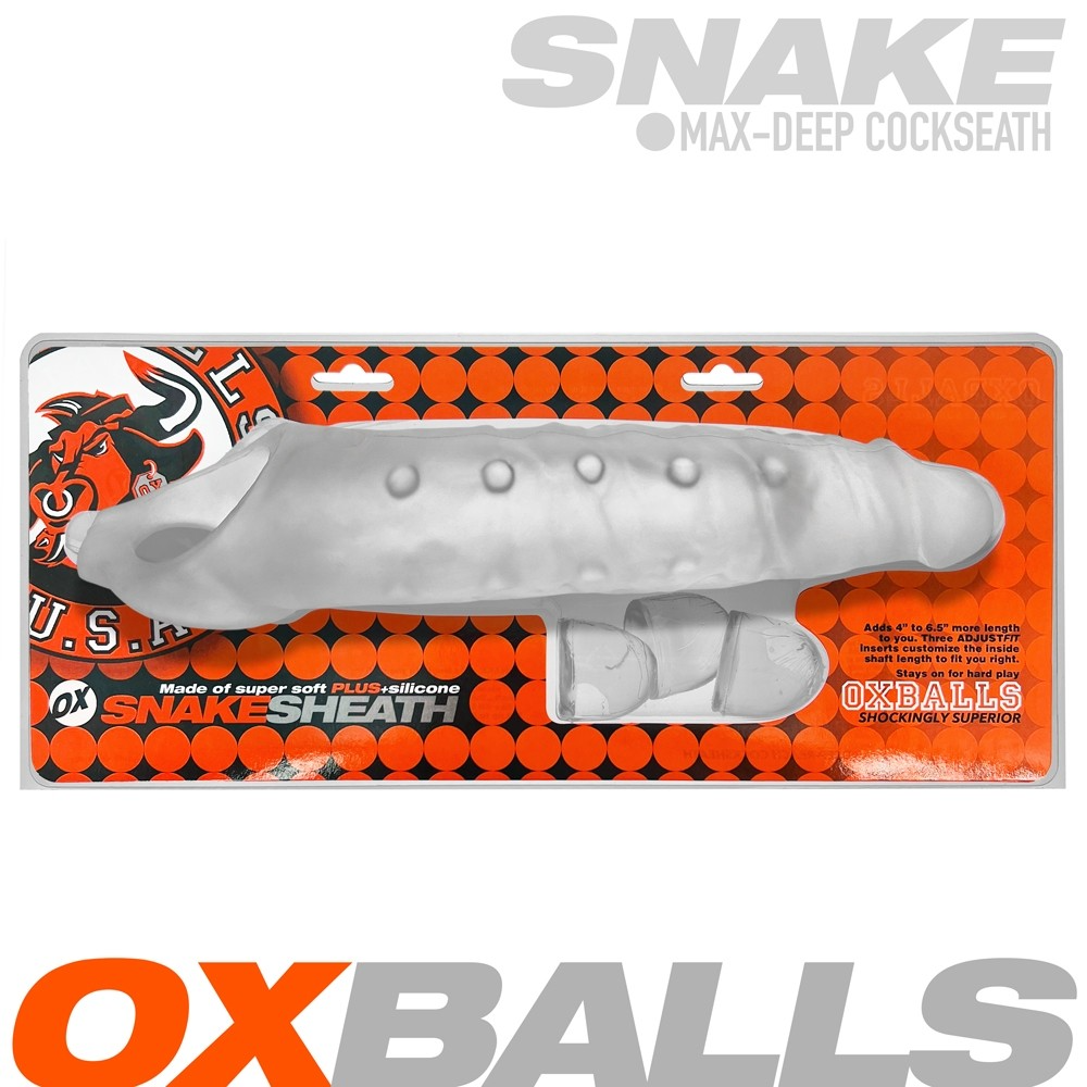 SNAKE, longest cocksheath, CLEAR ICE - For Him - The Naughty & Nice District - Adult Sex Toy Store