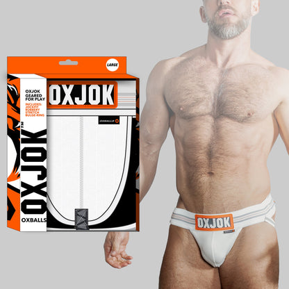 SLINGJOCK upthrust slider-strap jock, WHITE SNOW, LARGE - Menswear - The Naughty & Nice District - Adult Sex Toy Store