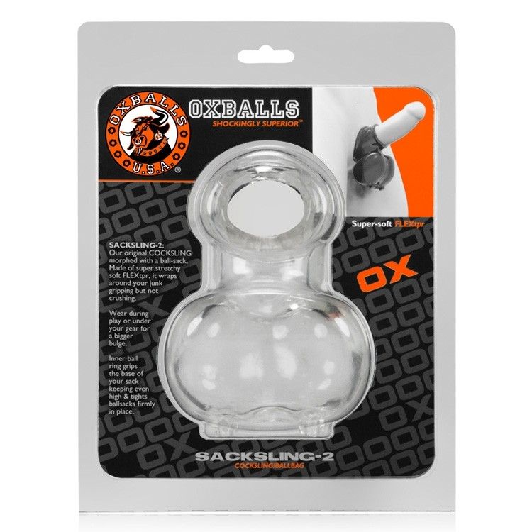 SACKSLING-2, ballsack, CLEAR - For Him - The Naughty & Nice District - Adult Sex Toy Store