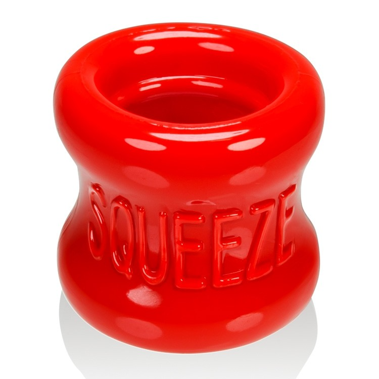 SQUEEZE, ballstretcher, RED - For Him - The Naughty & Nice District - Adult Sex Toy Store