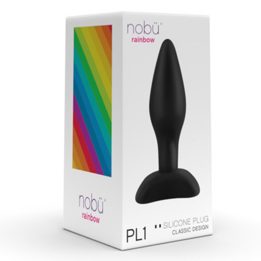 PL1 SILICONE PLUG - BLACK - Anal Toys - The Naughty & Nice District - Adult Sex Toy Store