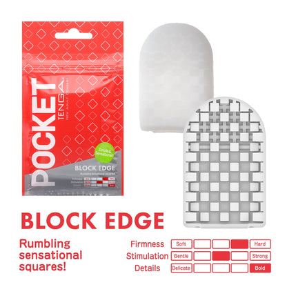 POCKET TENGA BLOCK EDGE - For Him - The Naughty & Nice District - Adult Sex Toy Store