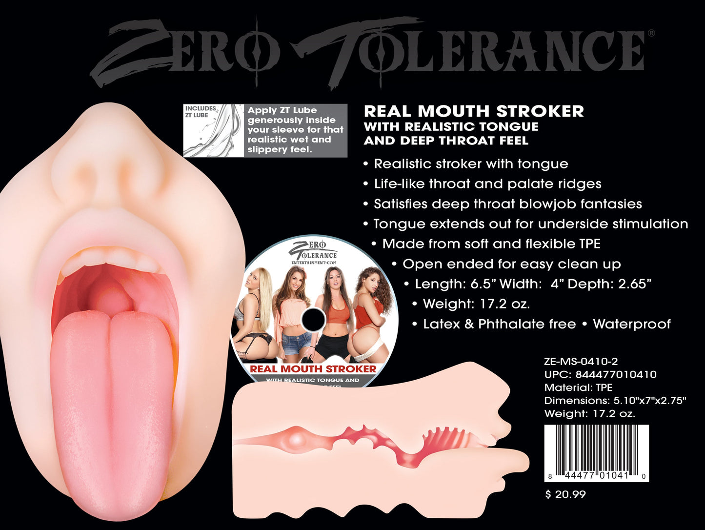 Zero Tolerance Real Mouth Stroker - For Him - The Naughty & Nice District - Adult Sex Toy Store