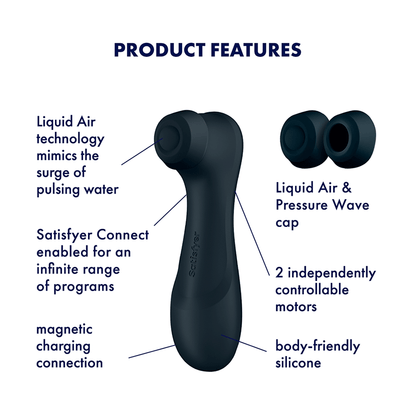 Satisfyer, Pro 2 Generation 3 Connect App - Dark Grey - Clitoral Pulse - The Naughty & Nice District - Adult Sex Toy Store