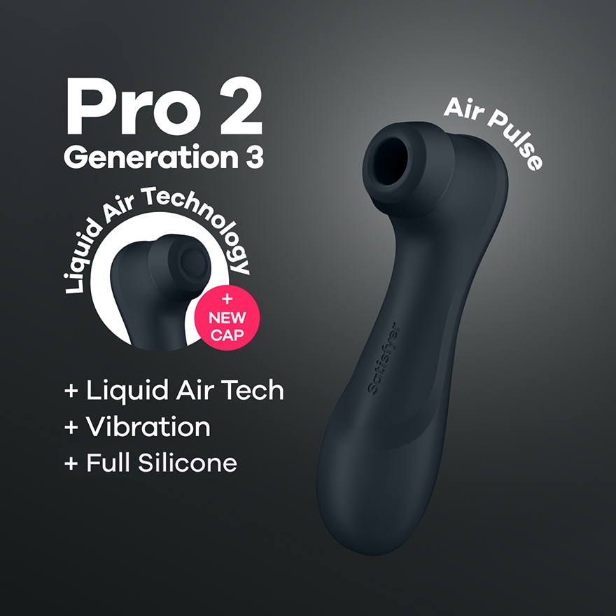 Satisfyer, Pro 2 Generation 3 - Dark Grey - Clitoral Pulse - The Naughty & Nice District - Adult Sex Toy Store