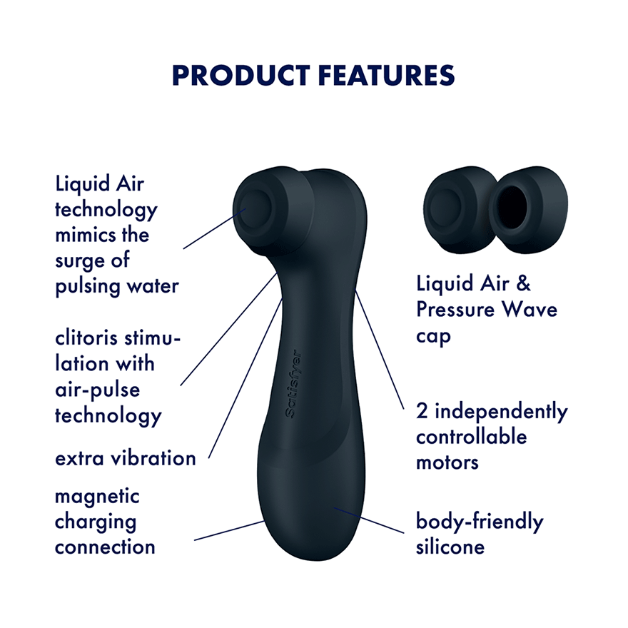 Satisfyer, Pro 2 Generation 3 - Dark Grey - Clitoral Pulse - The Naughty & Nice District - Adult Sex Toy Store