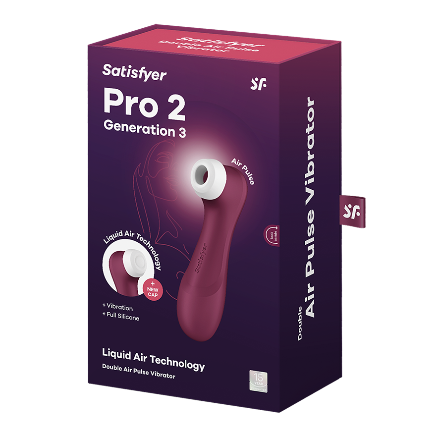 Satisfyer, Pro 2 Generation 3 - Wine Red - Clitoral Pulse - The Naughty & Nice District - Adult Sex Toy Store