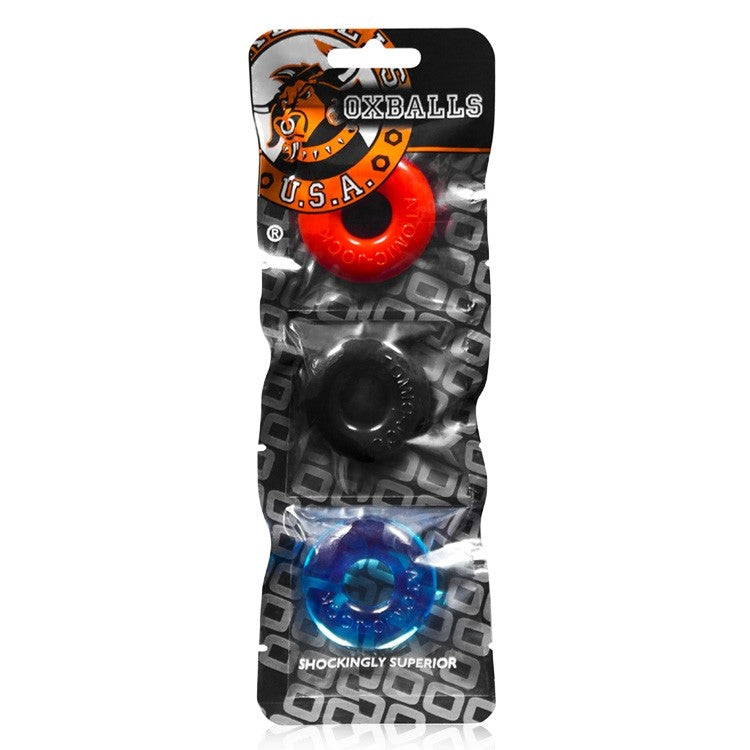 RINGER, 3-pack of DO-NUT-1 -  MULTI - Cock Rings - The Naughty & Nice District - Adult Sex Toy Store