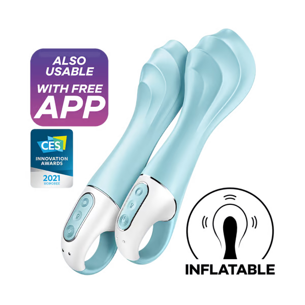 Air Pump Vibrator 5+ Blue - The Naughty & Nice District