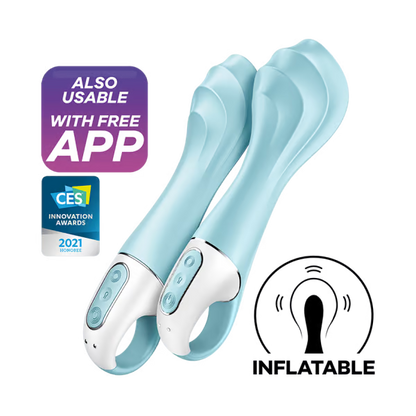 Air Pump Vibrator 5+ Blue - The Naughty & Nice District