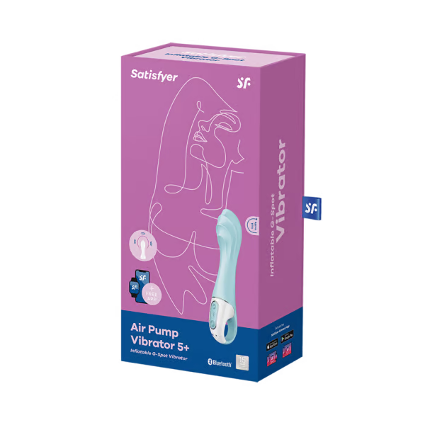 Air Pump Vibrator 5+ Blue - The Naughty & Nice District