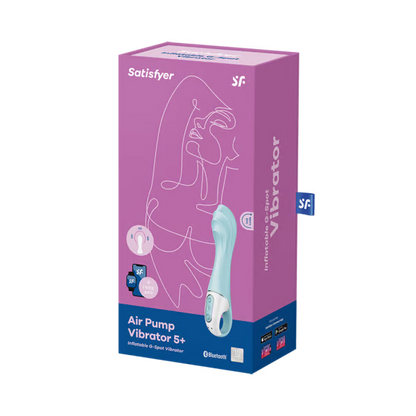 Air Pump Vibrator 5+ Blue - The Naughty & Nice District