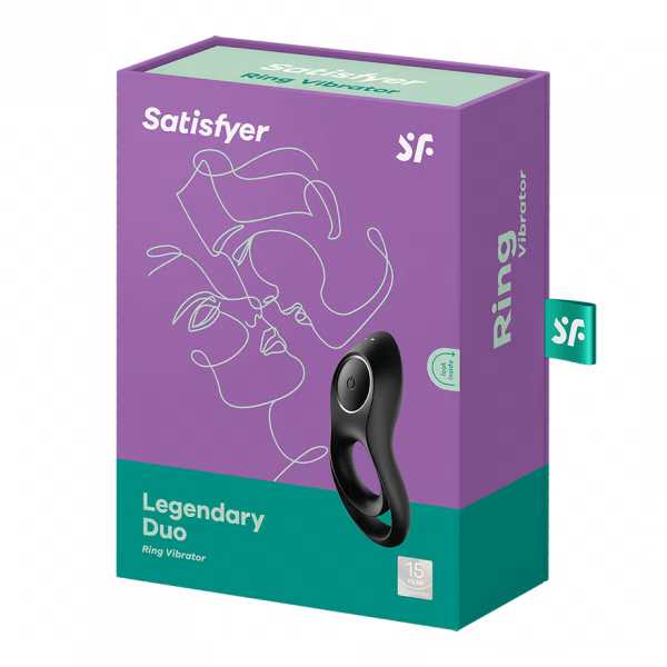 Satisfyer, Legendary Duo Black - Vibrating Cock Rings - The Naughty & Nice District - Adult Sex Toy Store