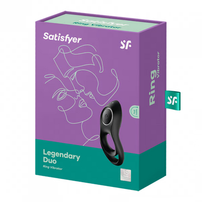 Satisfyer, Legendary Duo Black - Vibrating Cock Rings - The Naughty & Nice District - Adult Sex Toy Store