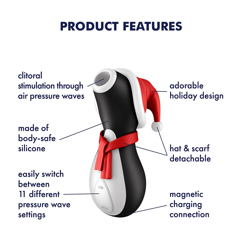 Satisfyer, Penguin - Holiday Edition - Clitoral Pulse - The Naughty & Nice District - Adult Sex Toy Store