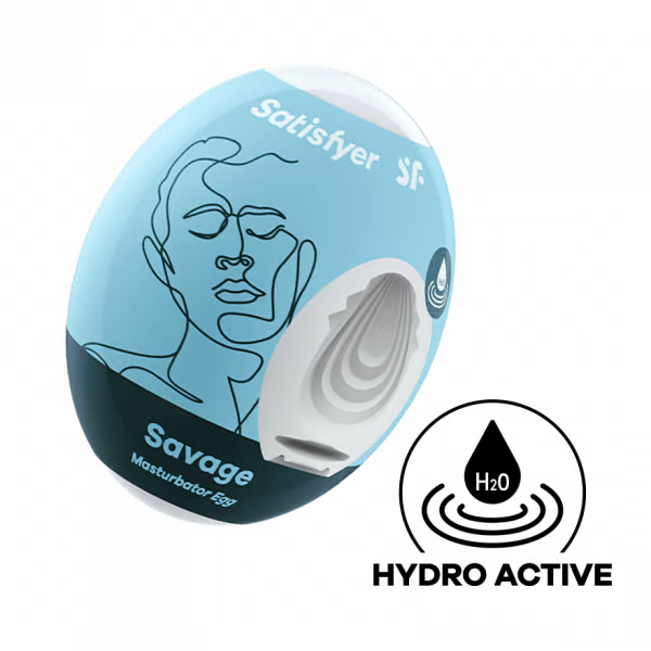 Masturbator Egg Single (Savage) Light Blue - For Him - The Naughty & Nice District - Adult Sex Toy Store