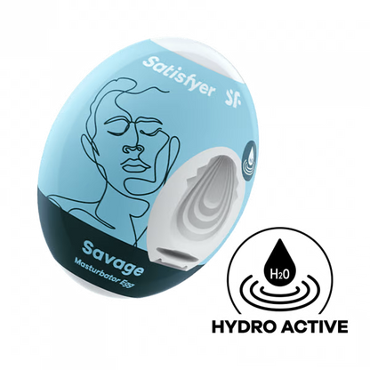 Masturbator Egg Single (Savage) Light Blue - For Him - The Naughty & Nice District - Adult Sex Toy Store