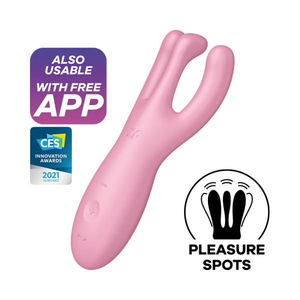 Satisfyer, Threesome 4 - Pink - VIbrators - The Naughty & Nice District - Adult Sex Toy Store