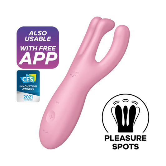 Satisfyer, Threesome 4 - Pink - VIbrators - The Naughty & Nice District - Adult Sex Toy Store