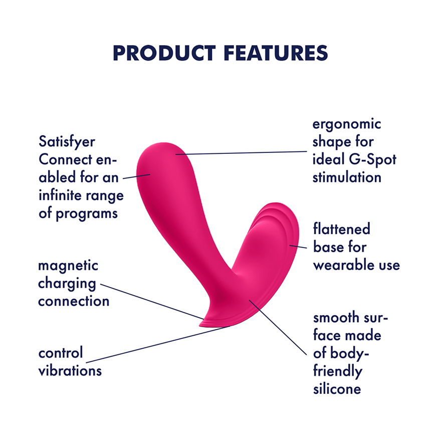 Satisfyer, Top Secret Pink Wearable Vibrator with App Control - VIbrators - The Naughty & Nice District - Adult Sex Toy Store