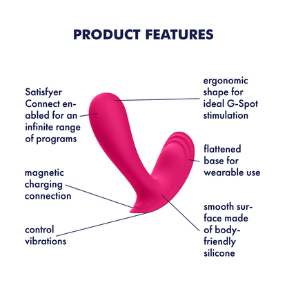 Satisfyer, Top Secret Pink Wearable Vibrator with App Control - VIbrators - The Naughty & Nice District - Adult Sex Toy Store