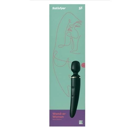 Satisfyer, Wand-er Women - Elegant Design with Gold Accents - Vibrating Wand - The Naughty & Nice District - Adult Sex Toy Store