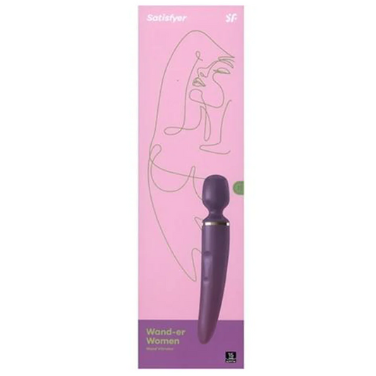 Satisfyer, Wand-er Women - Elegant Design with Gold Accents - Vibrating Wand - The Naughty & Nice District - Adult Sex Toy Store