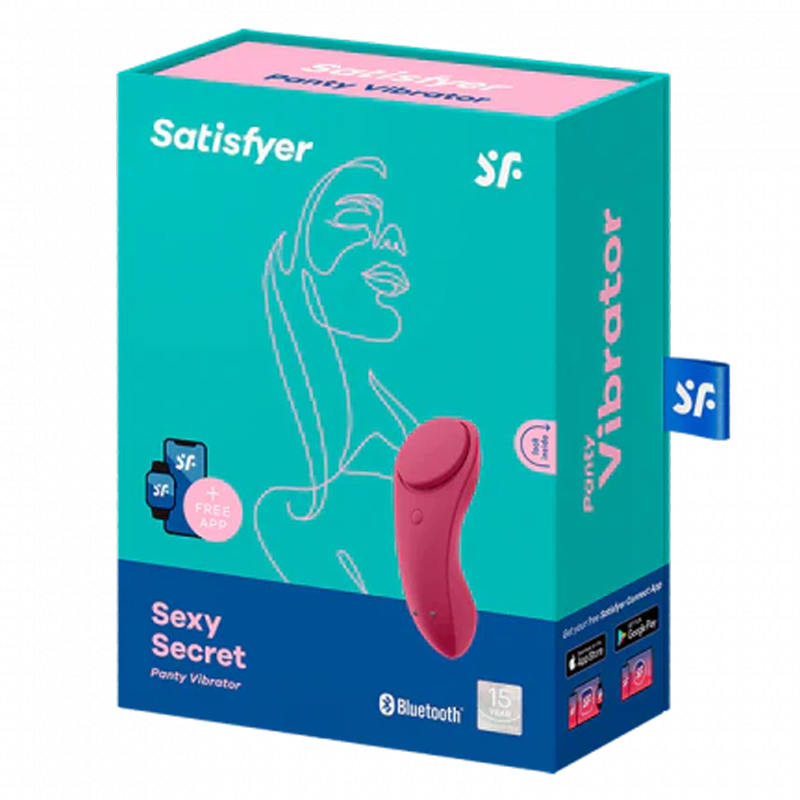 Satisfyer, Sexy Secret - Wine Red -Panty Vibrator with App control - VIbrators - The Naughty & Nice District - Adult Sex Toy Store