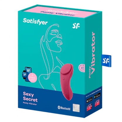 Satisfyer, Sexy Secret - Wine Red -Panty Vibrator with App control - VIbrators - The Naughty & Nice District - Adult Sex Toy Store