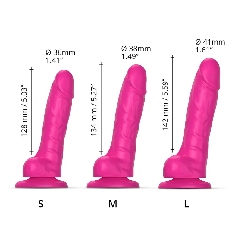 SLIDING SKIN REALISTIC DILDO FUCHSIA S - Dongs & Dildos - The Naughty & Nice District - Adult Sex Toy Store