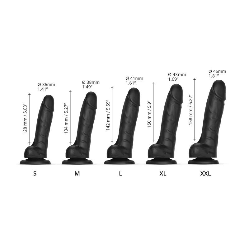 SLIDING SKIN REALISTIC DILDO BLACK L - Dongs & Dildos - The Naughty & Nice District - Adult Sex Toy Store