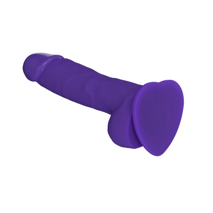 SOFT REALISTIC DILDO PURPLE - L - Strap-Ons & Harnesses - The Naughty & Nice District - Adult Sex Toy Store