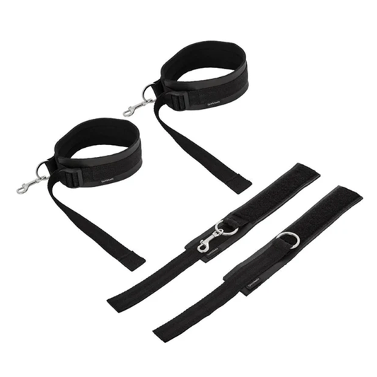 Thigh and Wrist Cuffs Set - BDSM - The Naughty & Nice District - Adult Sex Toy Store